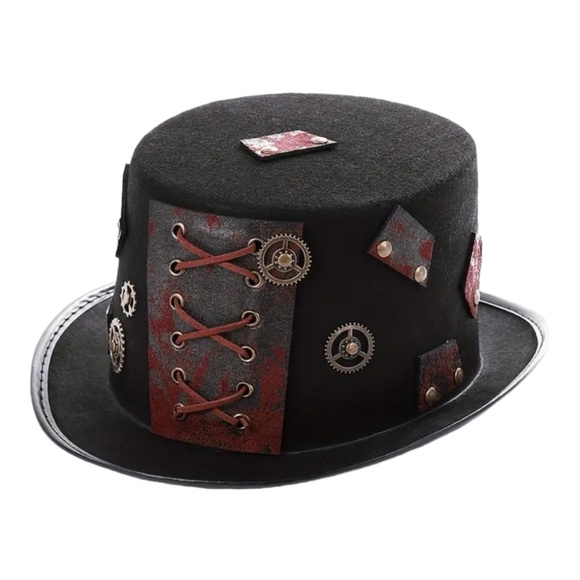 🆕 Gothic Steampunk “Time Traveler” Top Hat Unisex Festive-wear 🎩 - Picture 7 of 10